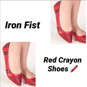 I Heart Iron Fist Wax of Life Red Crayon Shoe NIB